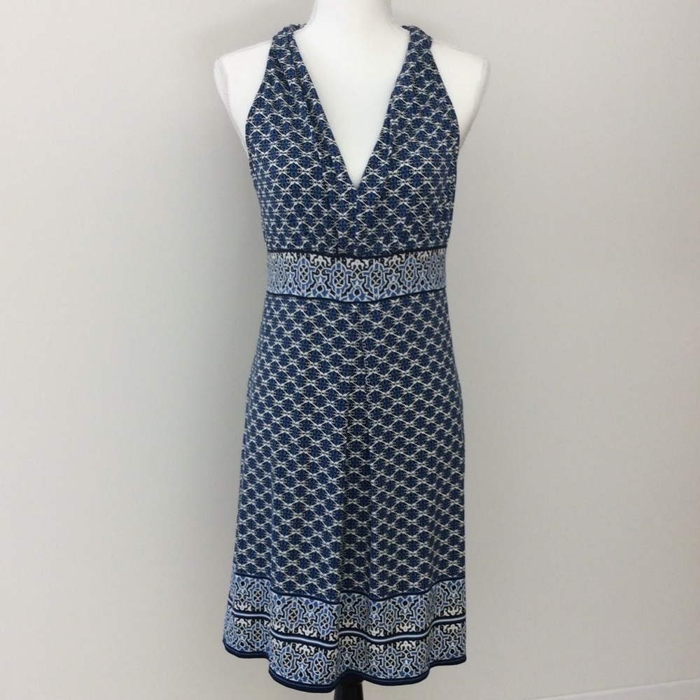 [Max Studio] blue pattern dress